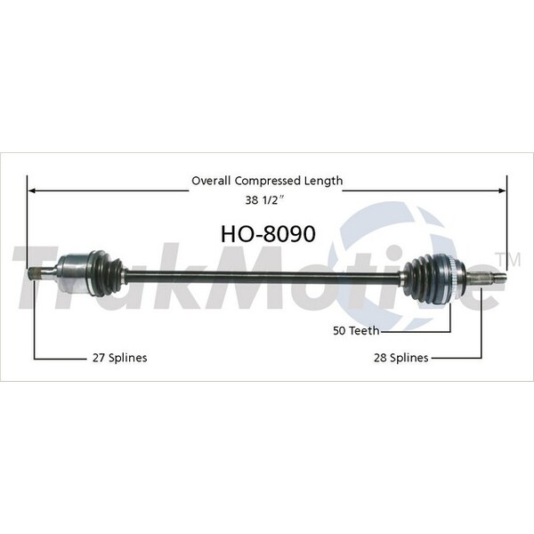 Surtrack Axle Cv Axle Shaft, Ho-8090 HO-8090 - main